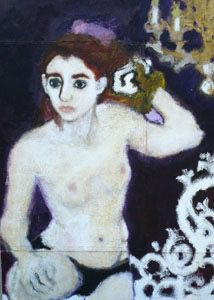 Nude with Chandelier