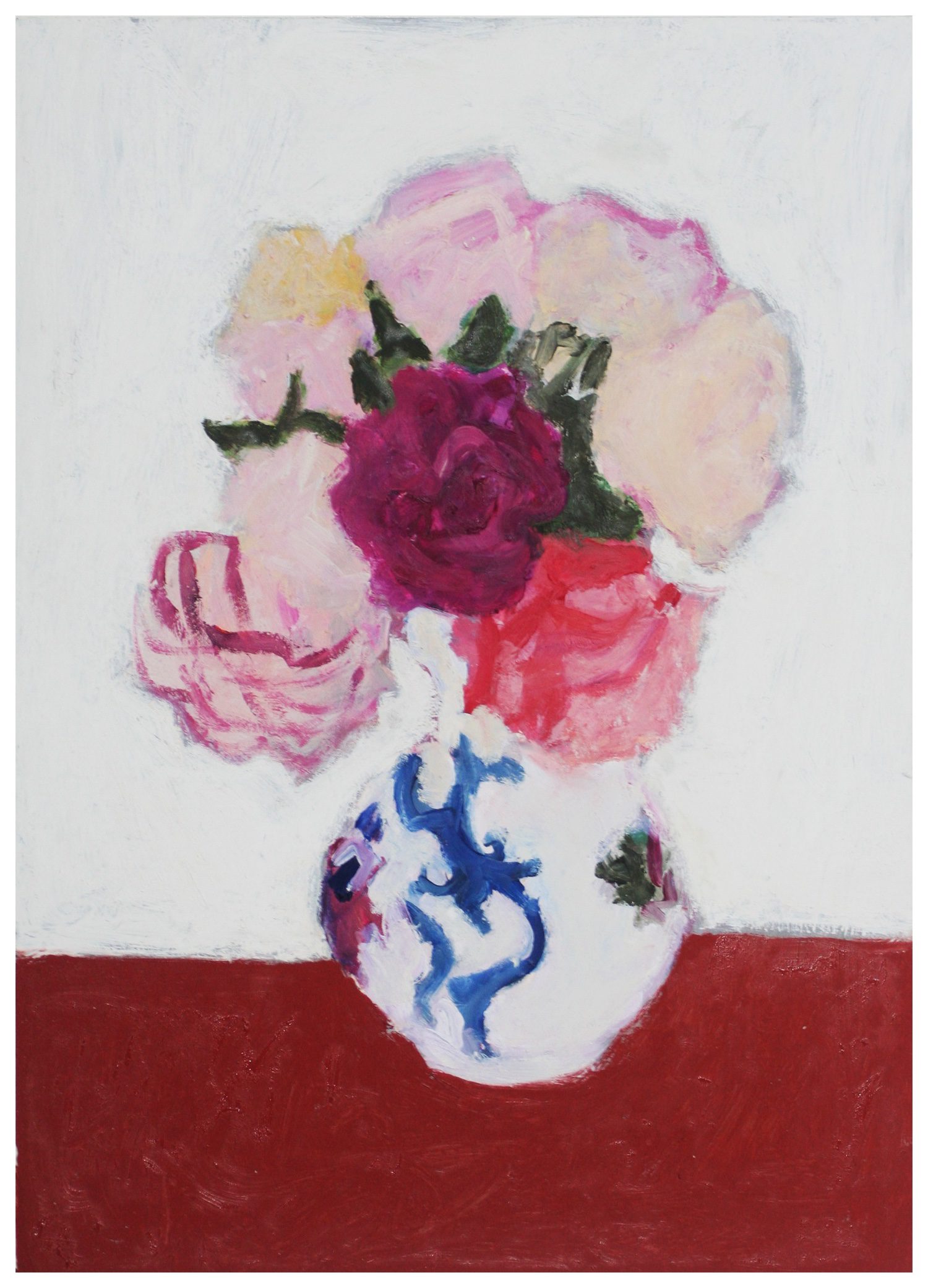 Roses in Italian Vase (Made in Italy)