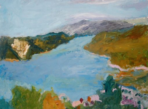 Le Lac de Saint Croix I. Landscape painting by Betsy Podlach