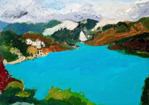 Le Lac de Saint Croix II. Landscape painting by Betsy Podlach