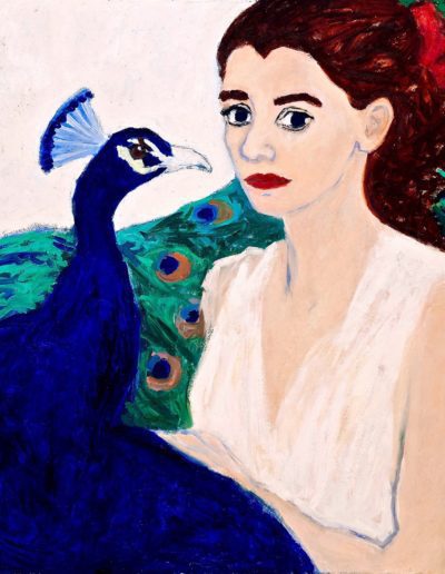 Lady with Peacock