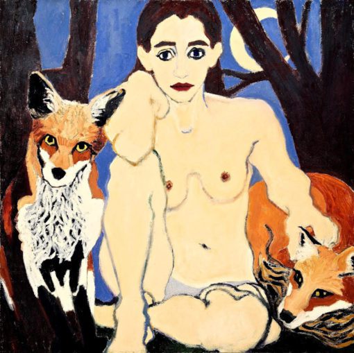 Woman with Foxes